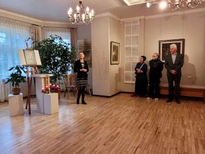 Audronės Zupkienės parodos Siuvinėtas Čiurlionis atidarymas Rietavo Oginskių kultūros istorijos muziejuje 2022 m. gegužės 27 d.